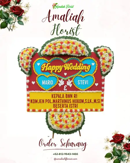 Papan Bunga Pernikahan Wonomlati